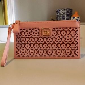 Emma Fox wristlet pink lazer cut
